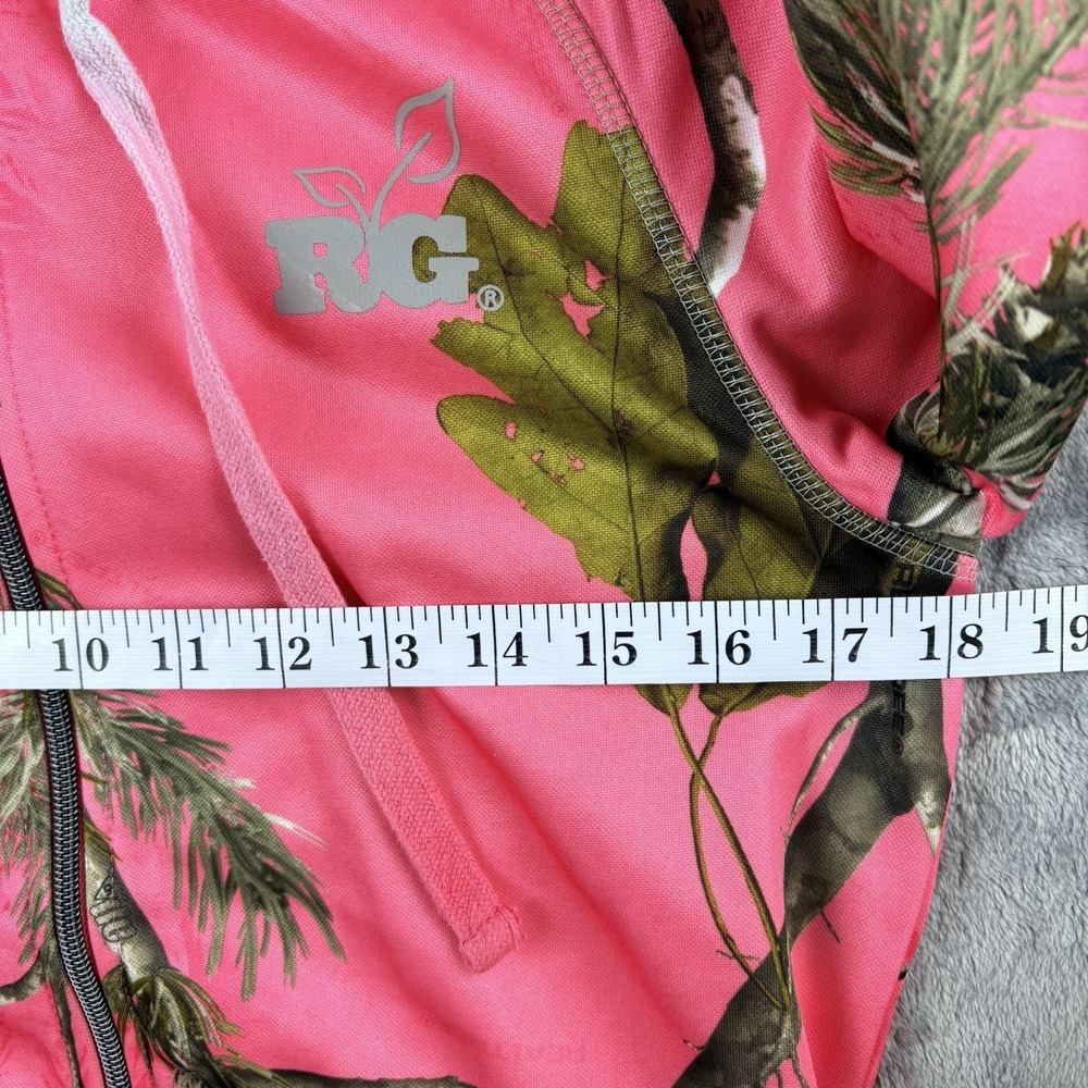 Realtree Girl Hoodie Pink Camo‎ Full Zip Girls Size M Outdoor Hunting Style - Picture 10 of 14